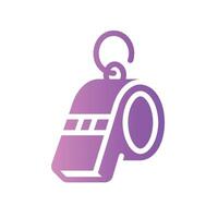 whistle Flat Gradient Icon White Background vector