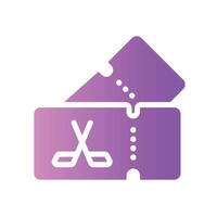 ticket Flat Gradient Icon White Background vector
