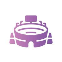 stadium Flat Gradient Icon White Background vector