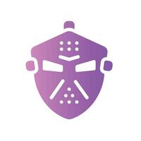 mask Flat Gradient Icon White Background vector