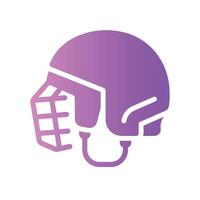helmet Flat Gradient Icon White Background vector