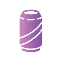 beer can Flat Gradient Icon White Background vector