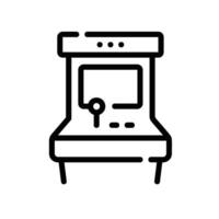arcade machine Line Icon White Background vector