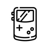 game console Line Icon White Background vector
