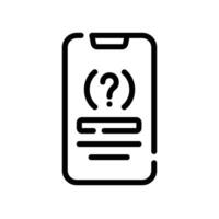 quiz Line Icon White Background vector