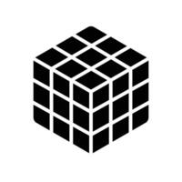 rubik Glyph Icon White Background vector