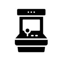 arcade machine Glyph Icon White Background vector