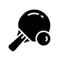 ping pong Glyph Icon White Background vector