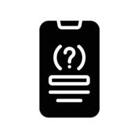 quiz Glyph Icon White Background vector