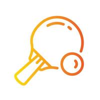 ping pong Line Gradient Icon White Background vector