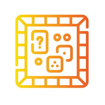 tablero juego línea degradado icono blanco antecedentes vector