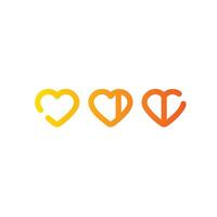 heart Line Gradient Icon White Background vector