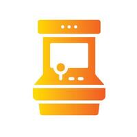 arcade machine Flat Gradient Icon White Background vector