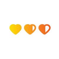 heart Flat Gradient Icon White Background vector