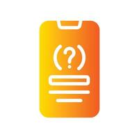 quiz Flat Gradient Icon White Background vector