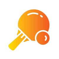 ping pong Flat Gradient Icon White Background vector