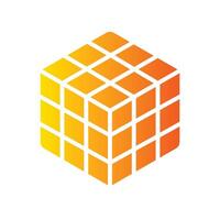 rubik Flat Gradient Icon White Background vector