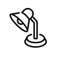 table lamp Line Icon White Background vector