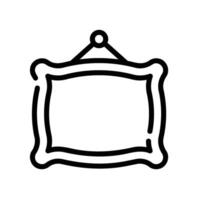 photo frame Line Icon White Background vector