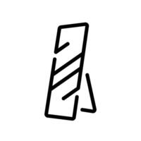 mirror Line Icon White Background vector