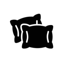 pillow Glyph Icon White Background vector