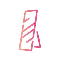 mirror Line Gradient Icon White Background vector