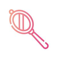 hand mirror Line Gradient Icon White Background vector