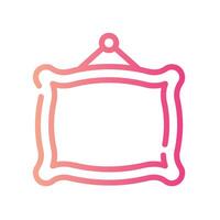 photo frame Line Gradient Icon White Background vector
