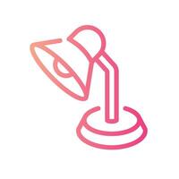 table lamp Line Gradient Icon White Background vector