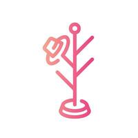 coat rack Line Gradient Icon White Background vector