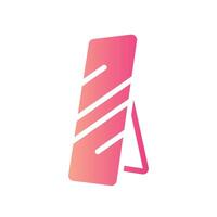 mirror Flat Gradient Icon White Background vector