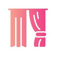 curtain Flat Gradient Icon White Background vector