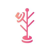 coat rack Flat Gradient Icon White Background vector