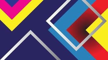 Colorful geometric abstract background design curves and patterns vector