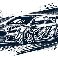 A racing car on a white background vector