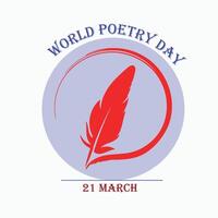 WORLD POETRY DAY SOCIAL MEDIA POST DESIGN vector