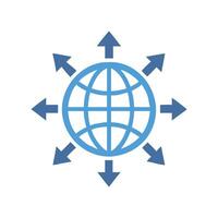 Global Expansion Icon for Business Growth vector