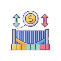 Dynamic Icons for Trade Barrier Management vector