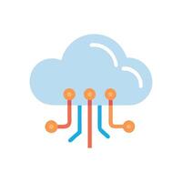 Cloud Icon for Data Management vector