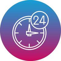 24 Hours Icon Design Symbol vector