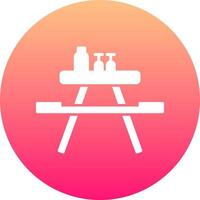 Picnic Table Icon Design Symbol vector
