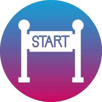 Start Line Icon Design Symbol vector
