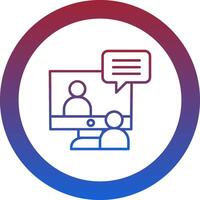Online Interview Icon Design Symbol vector
