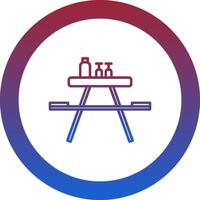 Picnic Table Icon Design Symbol vector