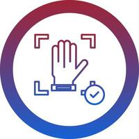 Hand Recognition Icon Design Symbol vector