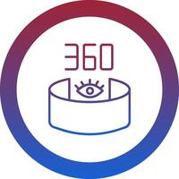 360 View Icon Design Symbol vector