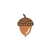 Acorn icon logo design template isolated illustration vector
