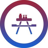 Picnic Table Icon Design Symbol vector