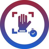 Hand Recognition Icon Design Symbol vector