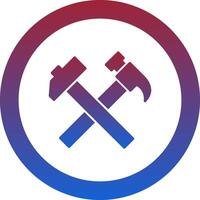 Crossed Hammers Icon Design Symbol vector